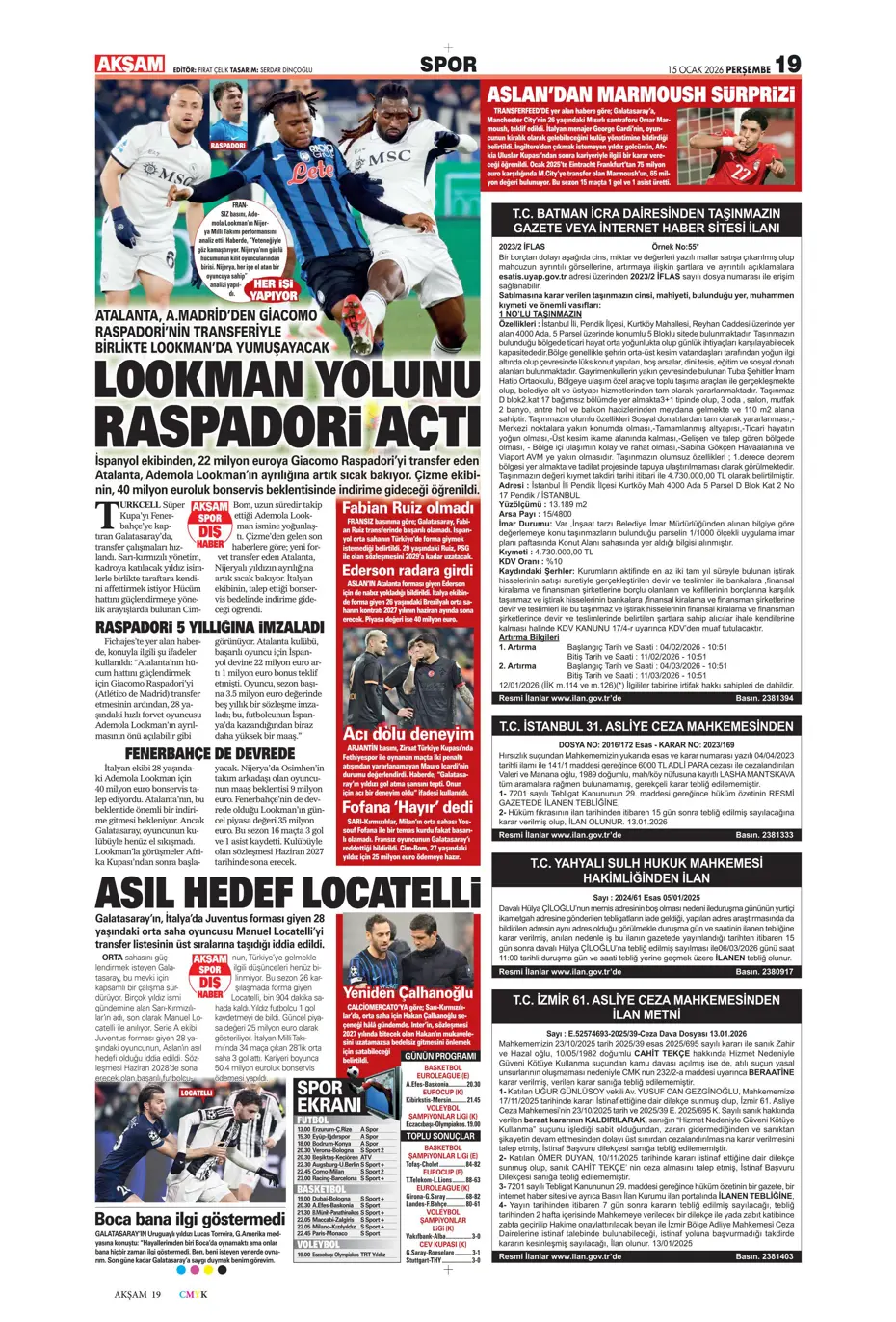 "Galatasaray'dan ters köşeye yatıran transfer: Manuel Locatelli" | Sporun manşetleri - 17