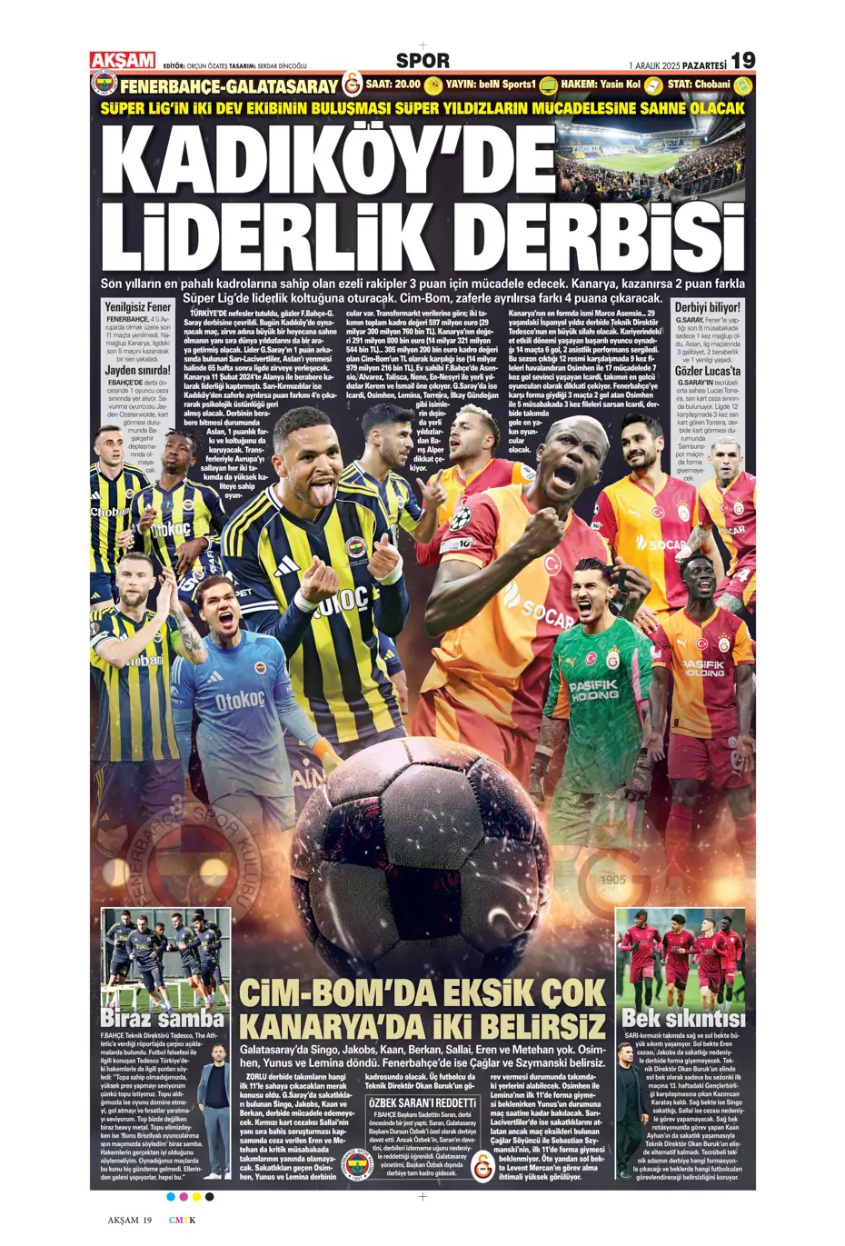 "Kadıköy'de 30 milyarlık dev buluşma" | Sporun manşetleri - 36