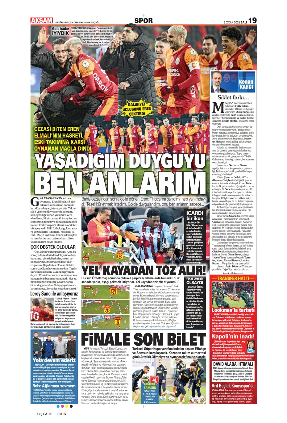 "Lookman Afrika Kupası'ndan direkt İstanbul'a" | Sporun manşetleri - 29 "Lookman Afrika Kupası'ndan direkt İstanbul'a" | Sporun manşetleri - 29