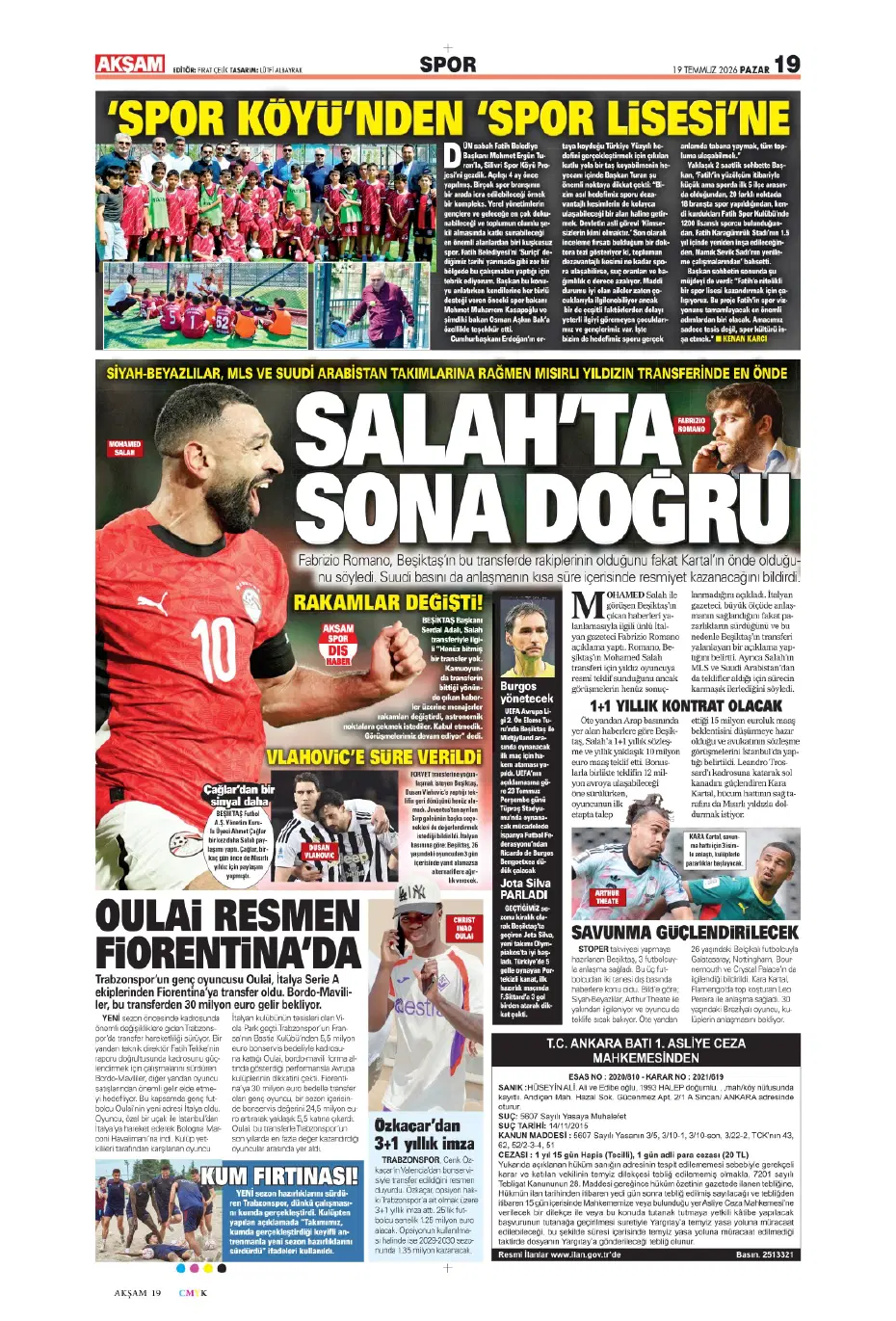 Salah sonrası durmak yok! Beşiktaş'tan bir transfer daha, işlem tamam | Sporun manşetleri - 19