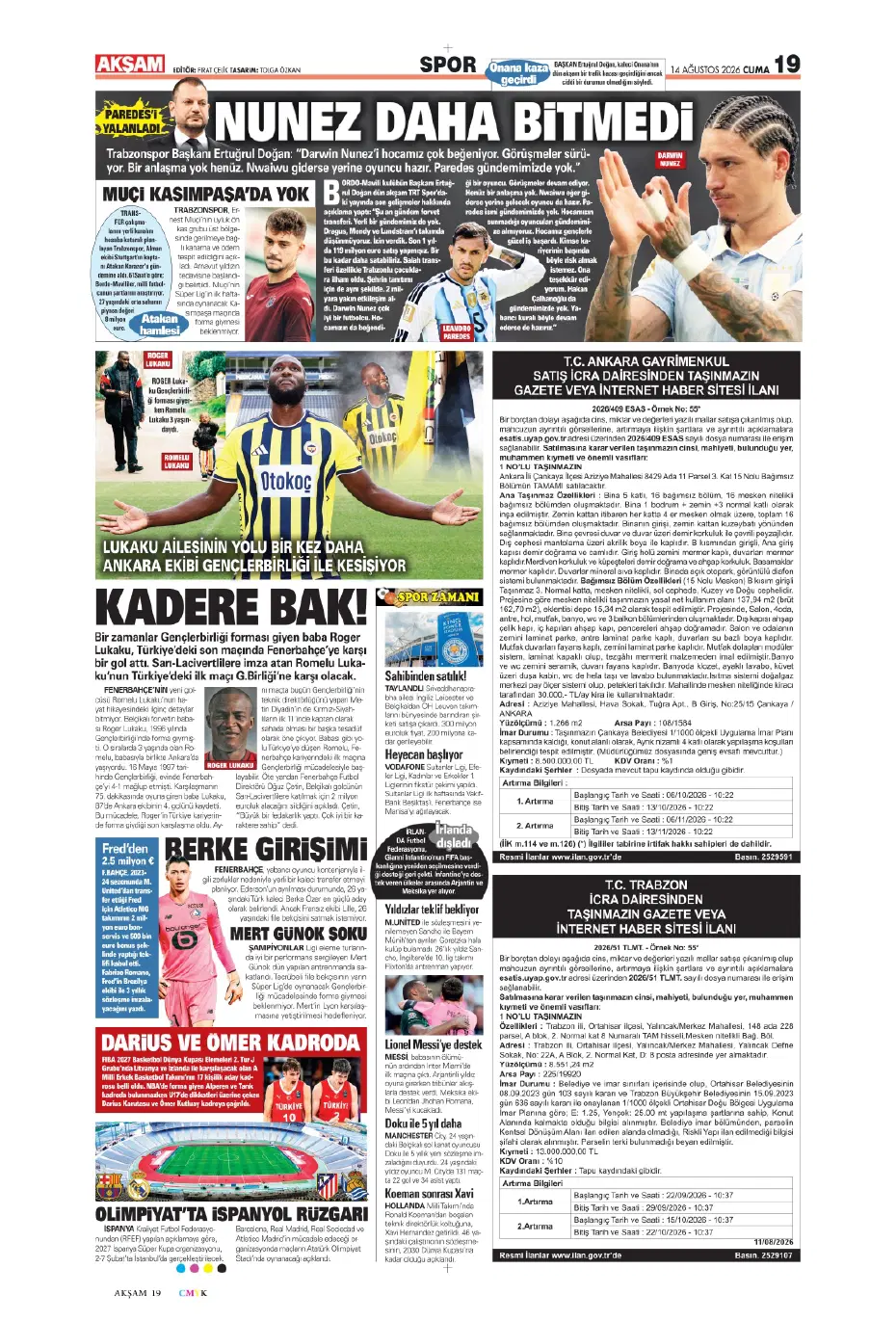 Orkun Kökçü'nün kankası Beşiktaş'a geliyor | Sporun manşetleri - 9