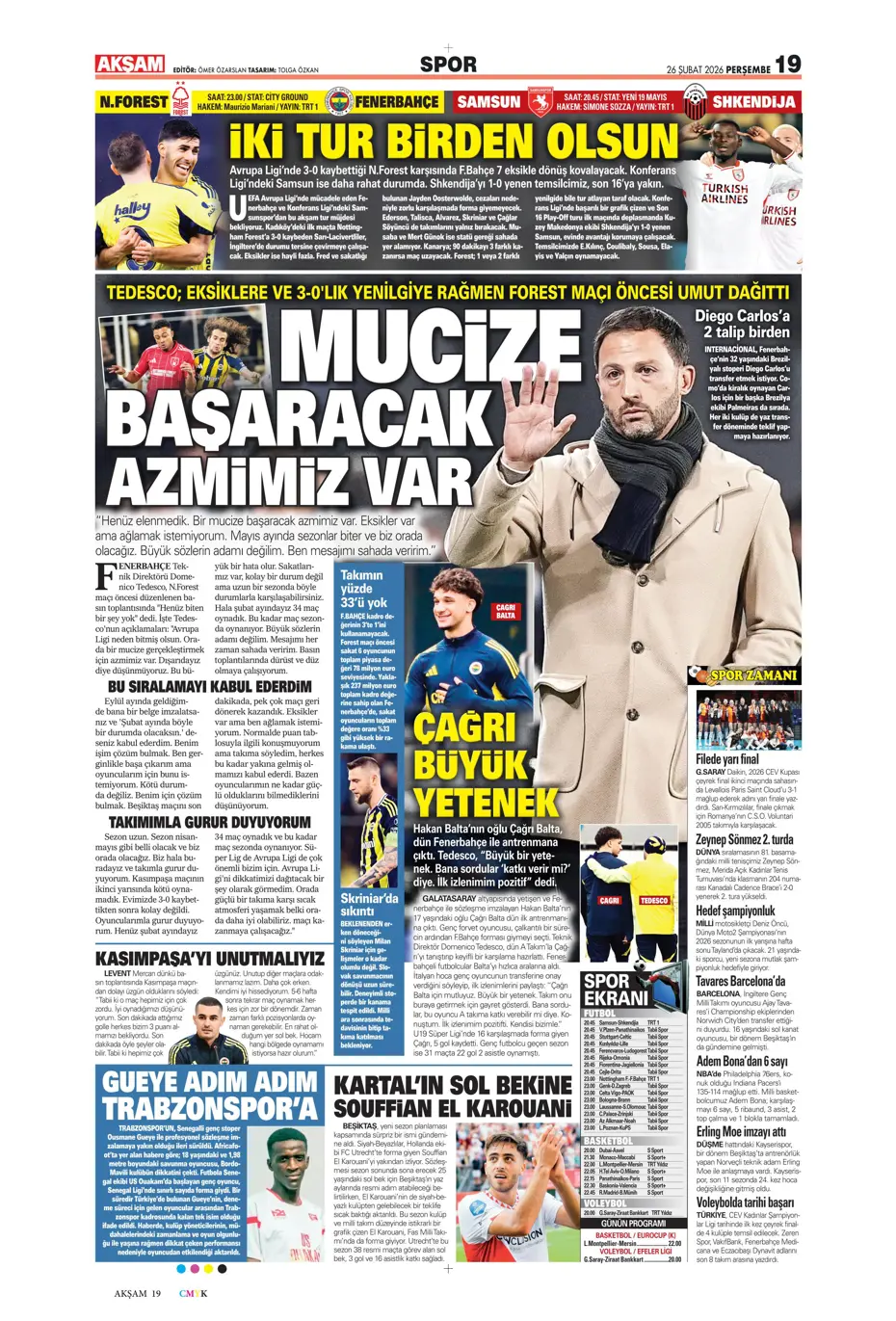 "Galatasaray kabustan zafer çıkardı" | Sporun manşetleri - 31