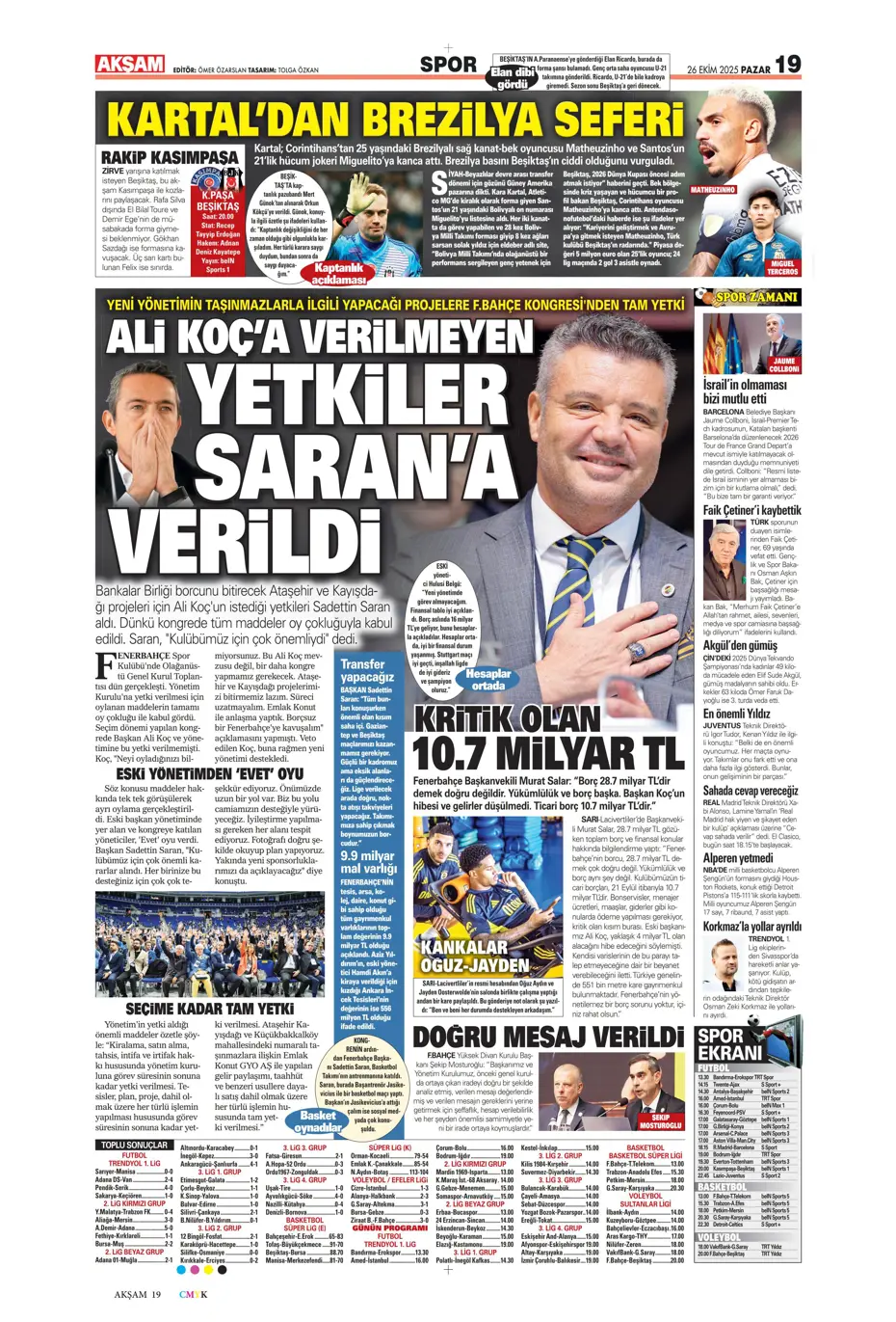 "Fenerbahçe'ye gol makinesi Sörloth" | Sporun manşetleri - 33 "Fenerbahçe'ye gol makinesi Sörloth" | Sporun manşetleri - 33