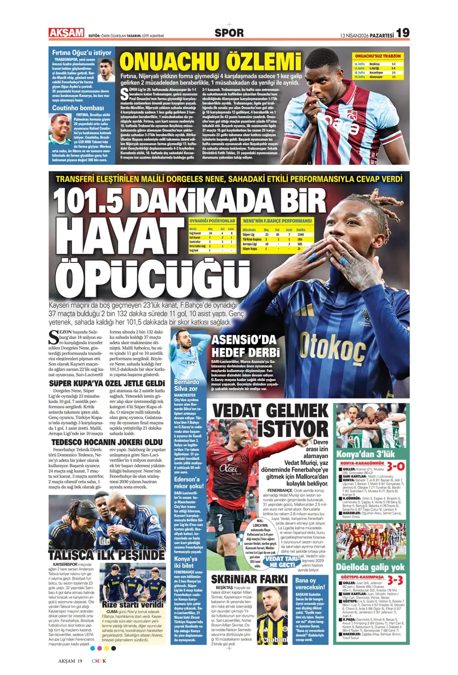 "Aslan krize girdi" | Sporun manşetleri - 35