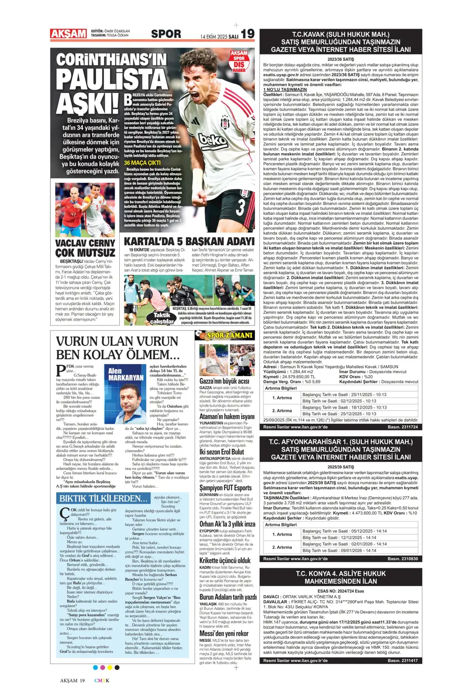 "Beşiktaş'ta İrfan Can Kahveci sürprizi" | Sporun manşetleri - 34 "Beşiktaş'ta İrfan Can Kahveci sürprizi" | Sporun manşetleri - 34