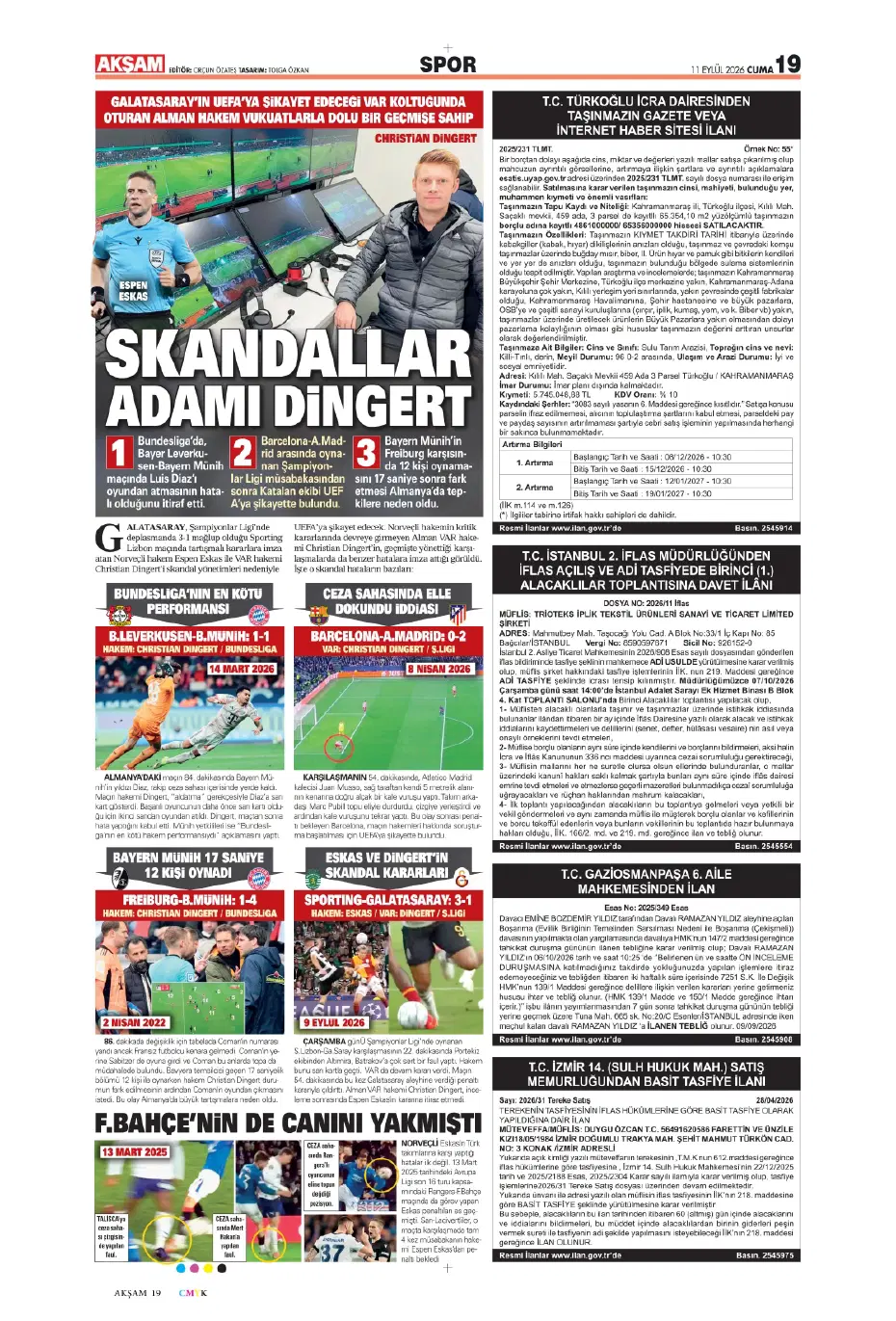 "İsmail Kartal gitti, geldi" | Sporun manşetleri - 10