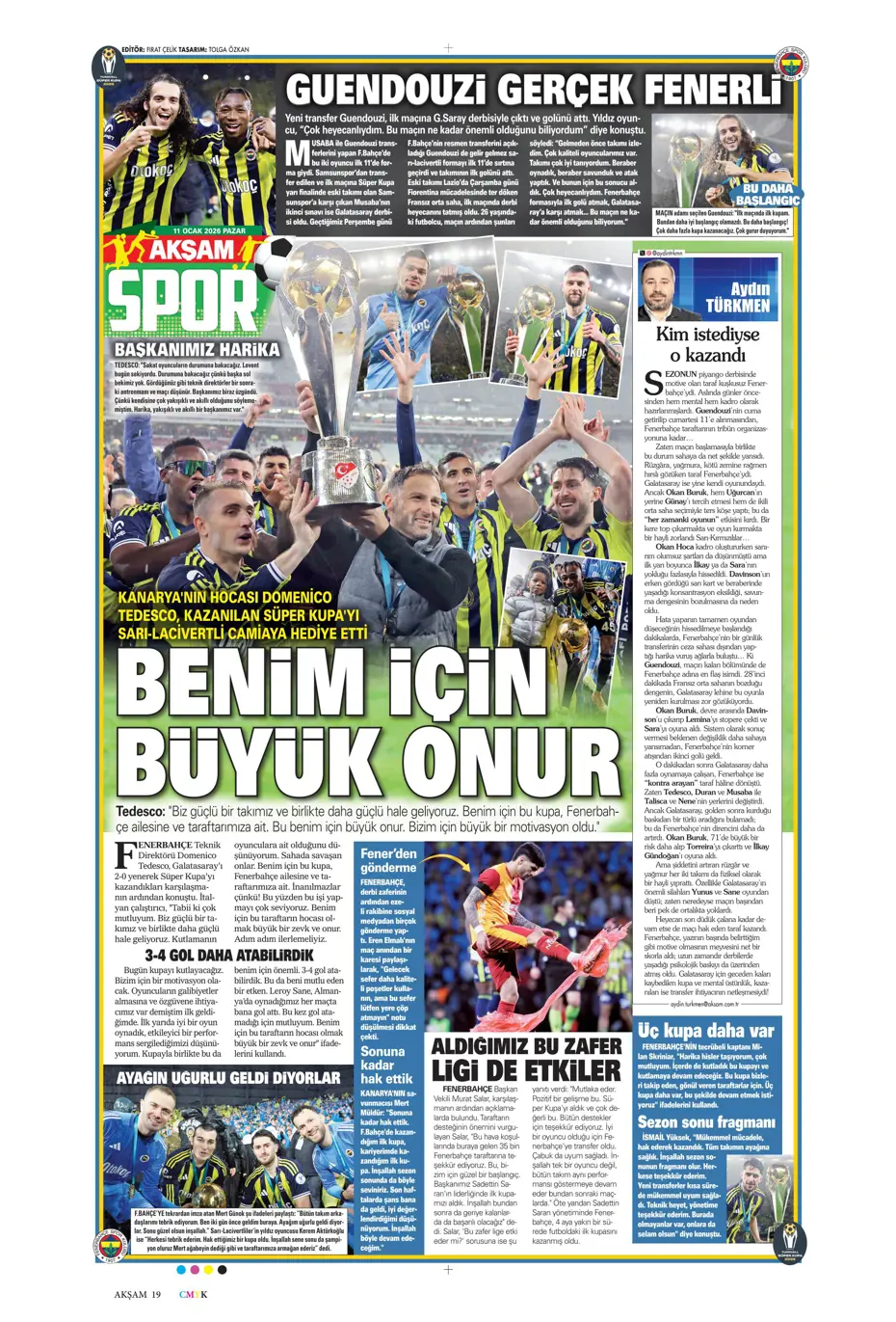 "Fenerbahçe'de volkanik patlama" | Sporun manşetleri - 38