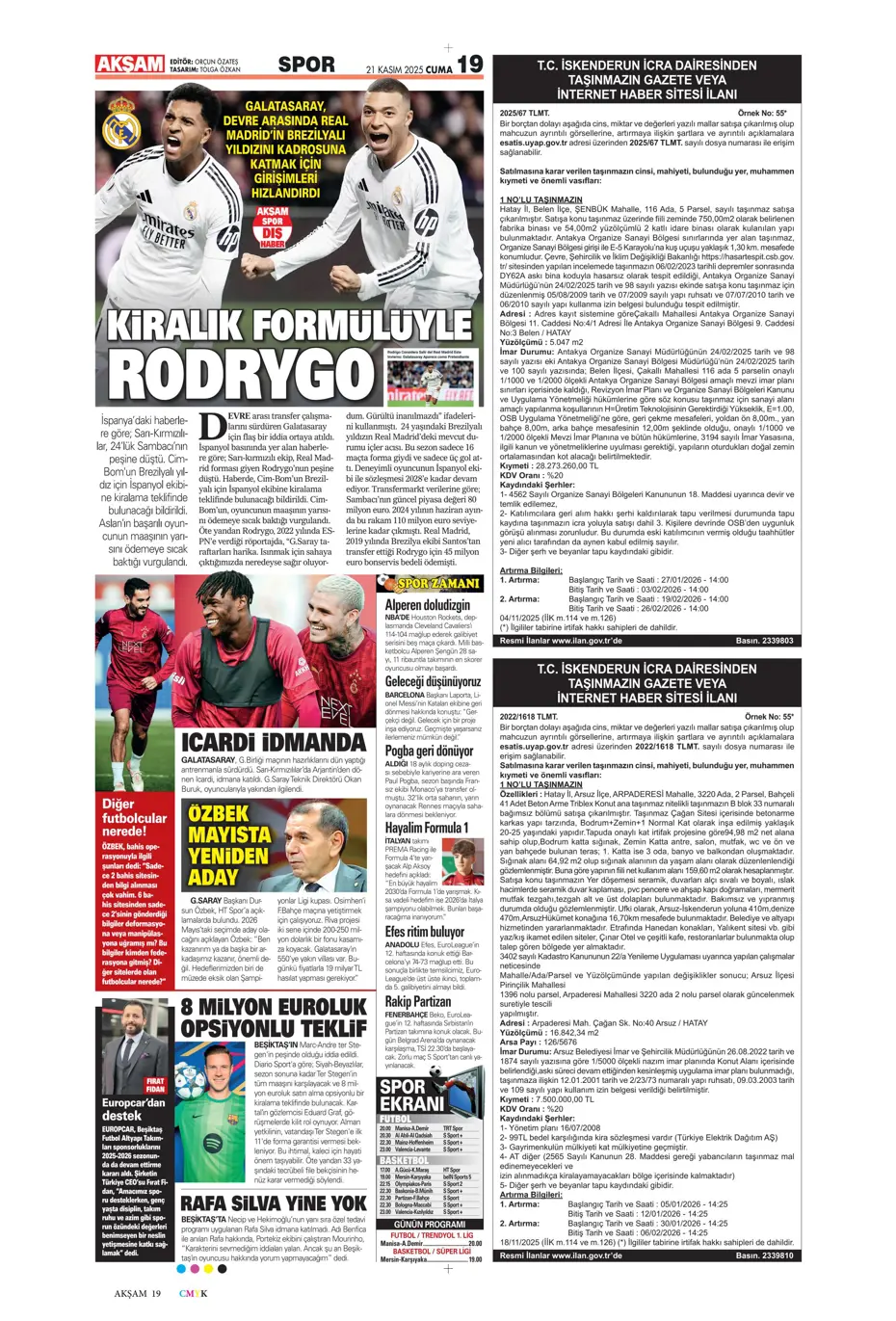 "Galatasaray'dan Rodrygo bombası" | Sporun manşetleri - 22