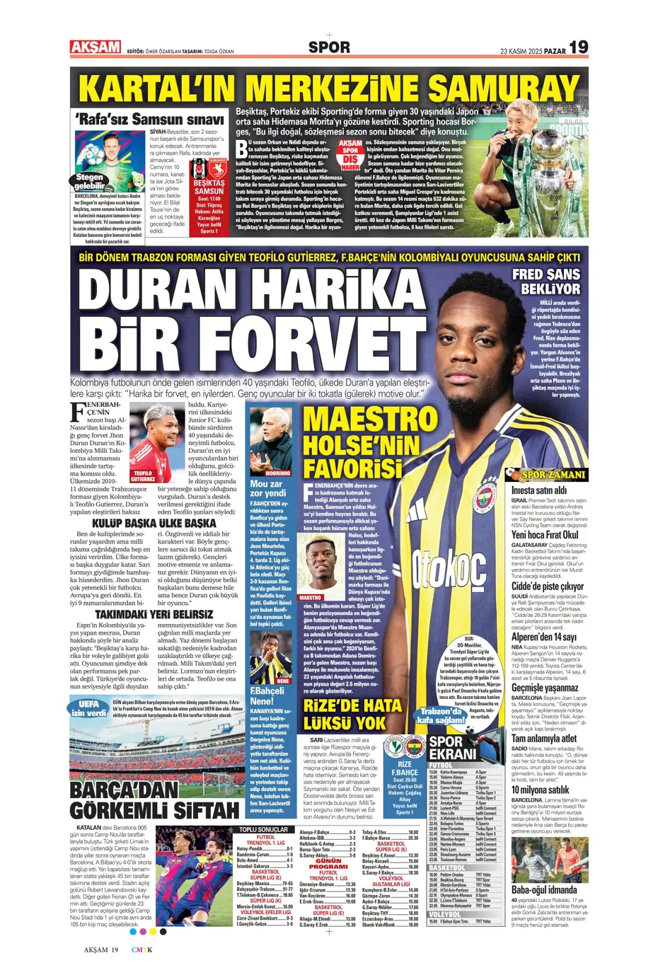 "Jadon Sancho bedavaya Fenerbahçe'ye" | Sporun manşetleri - 23