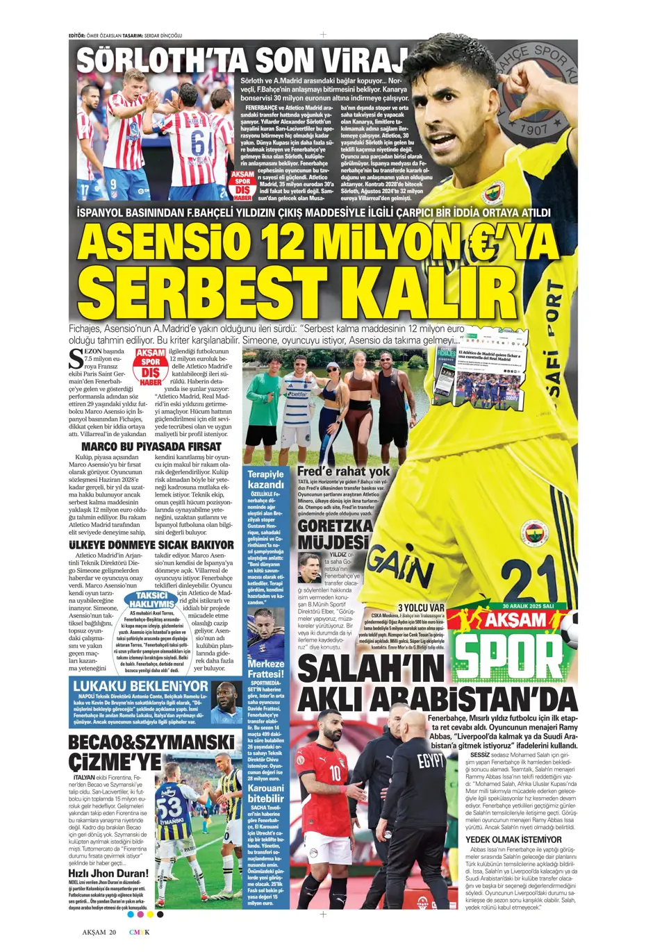 "Marco Asensio için çok çarpıcı iddia" | Sporun manşetleri - 29