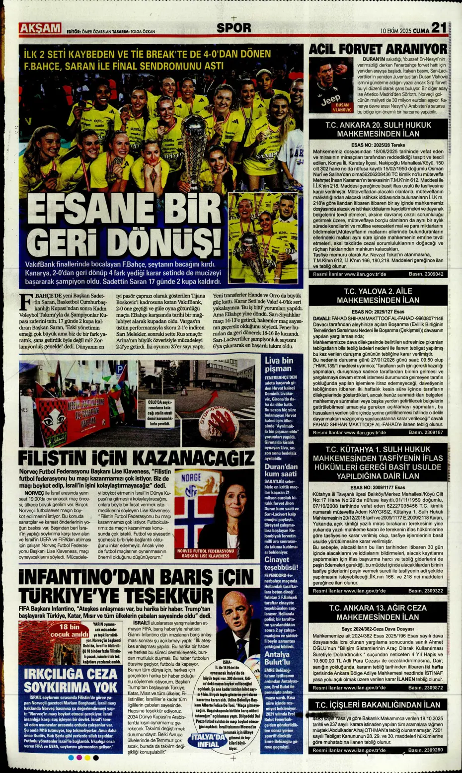 "Sadettin Saran ilk transferini milli yıldızla yapıyor" | Sporun manşetleri - 32