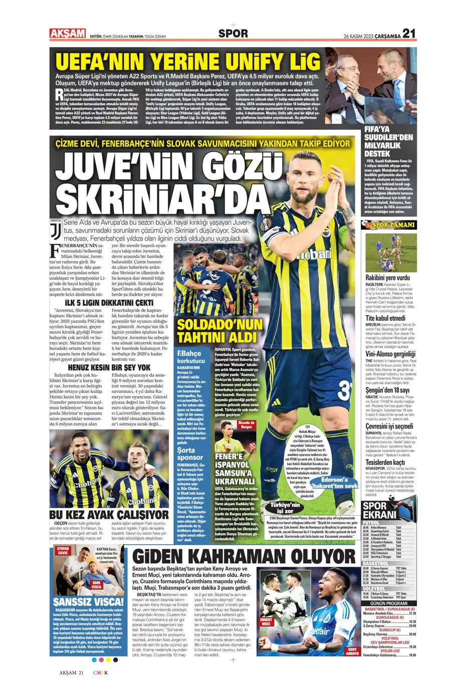 "Galatasaray Şampiyonlar Ligi'nde sakata geldi" | Sporun manşetleri - 34