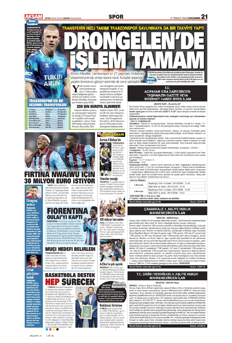 "Sıra geldi Rashford'a" | Sporun manşetleri - 17