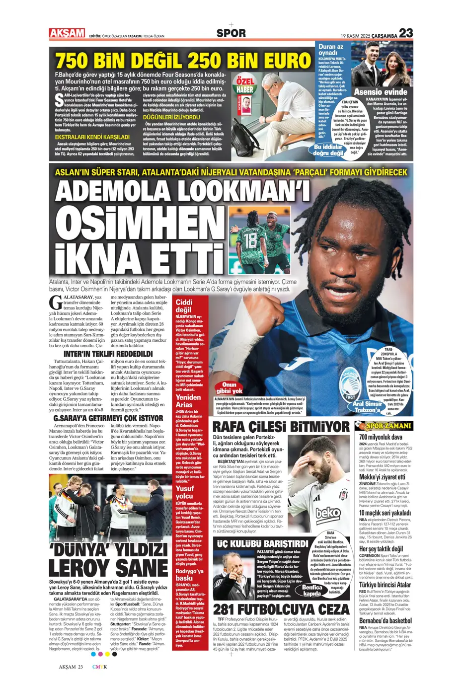 "Bizim Çocuklar Boğa'yı şişledi" | Sporun manşetleri - 32