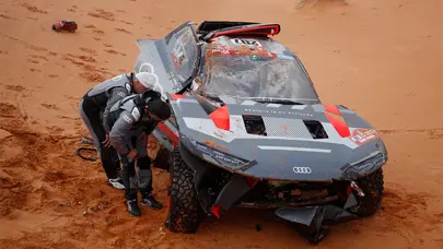 Dakar Rallisi'nde korkutan kaza