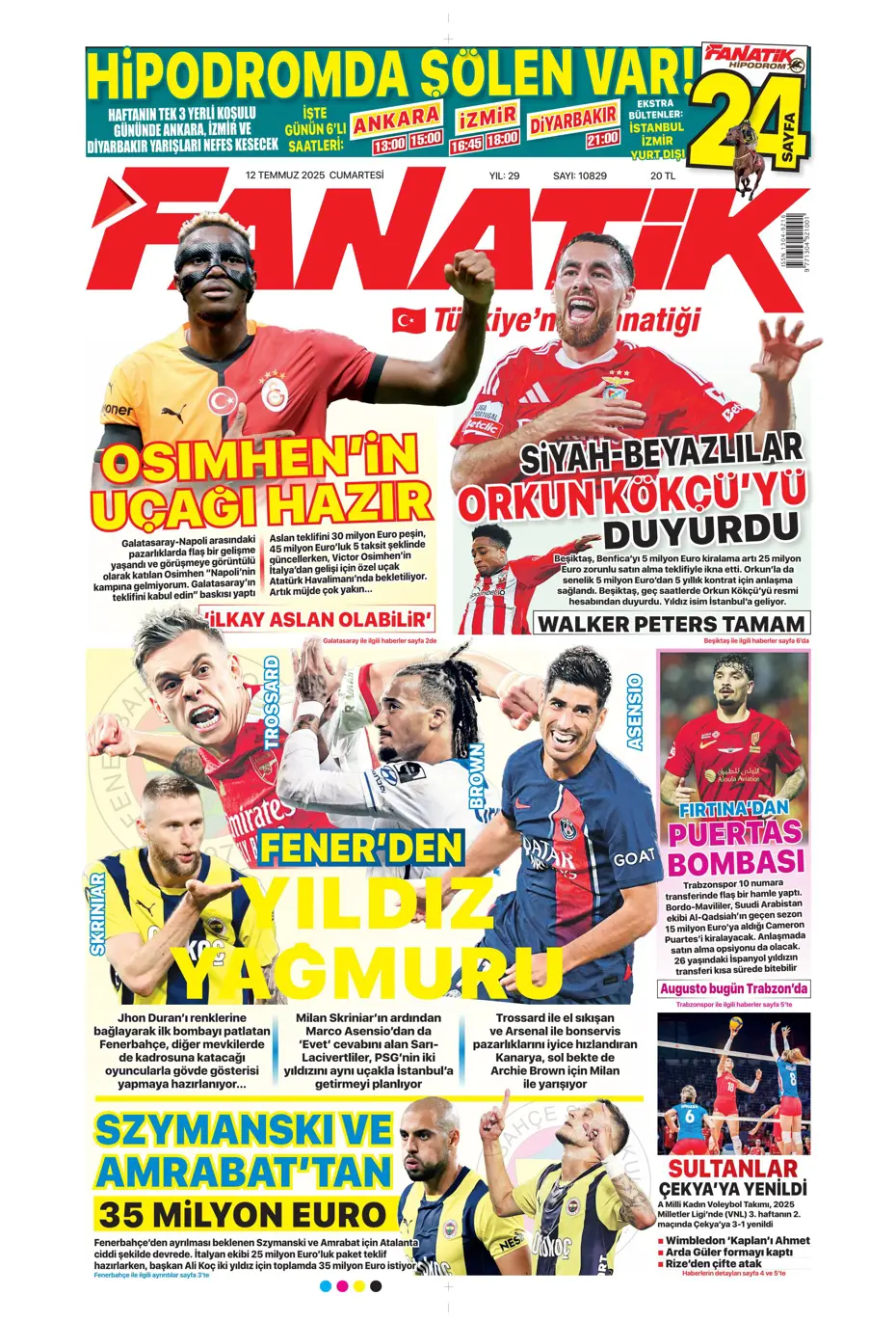 "Asensio ve Skriniar birlikte geliyor" | Sporun manşetleri - 30