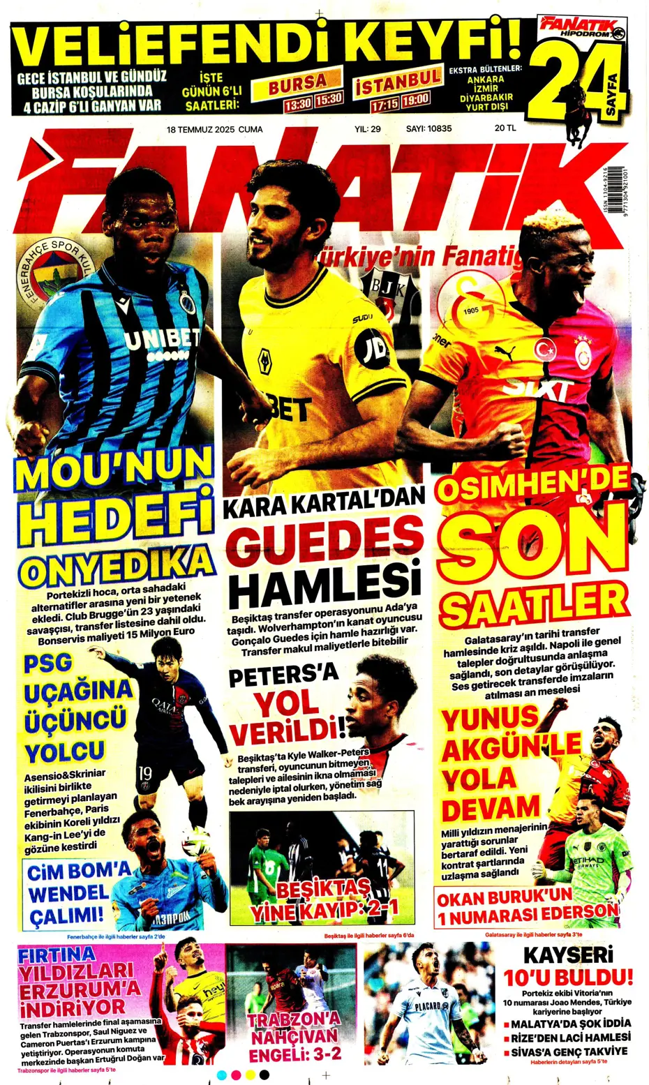 "Fenerbahçe'ye En-Nesyri piyangosu" | Sporun manşetleri - 31