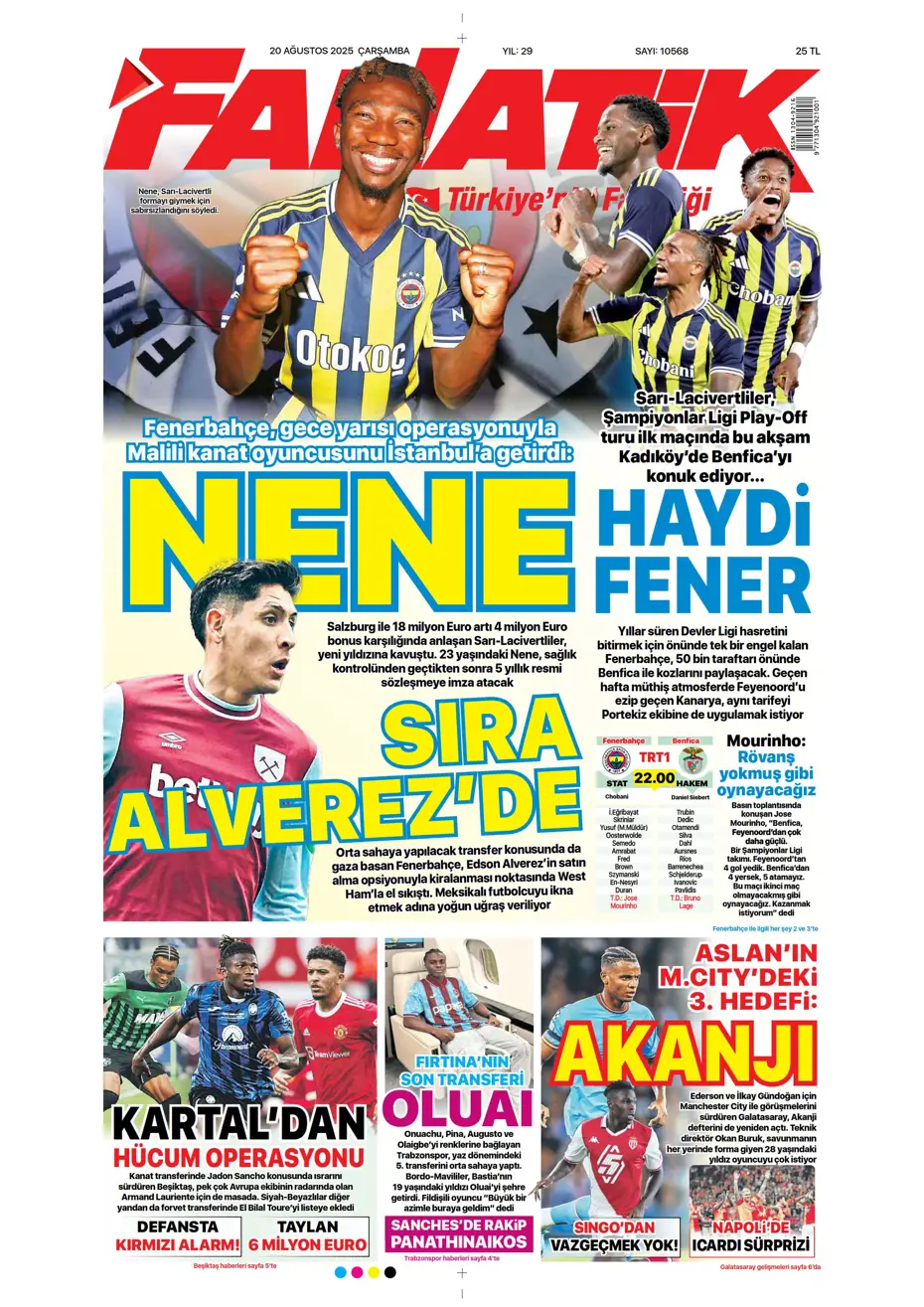 "Fenerbahçe'den Nene sonrası bir transfer daha" | Sporun manşetleri - 31
