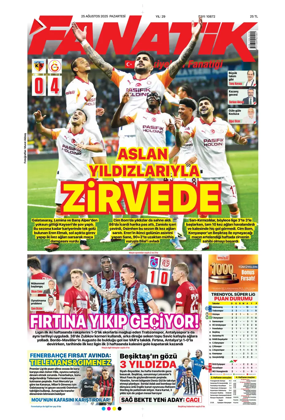 "Fenerbahçe'de Youri Tielemans tamam" | Sporun manşetleri - 36