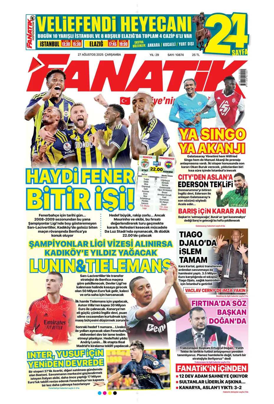"Fenerbahçe'den 850 milyon euroluk tarihi hamle" | Sporun manşetleri - 30