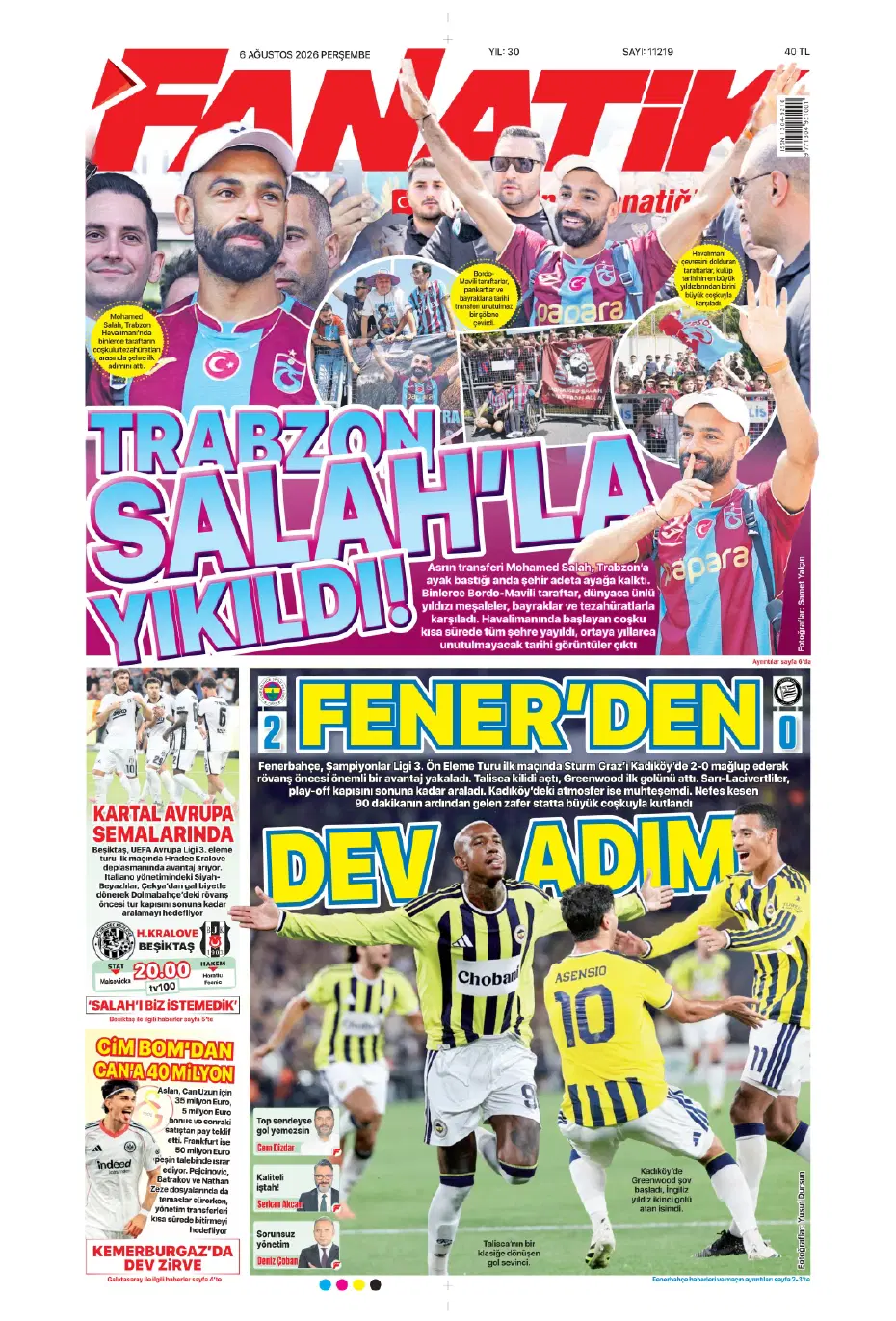 Tüm dünya Salah ve Trabzonspor'u konuşuyor | Sporun manşetleri - 26 Tüm dünya Salah ve Trabzonspor'u konuşuyor | Sporun manşetleri - 26