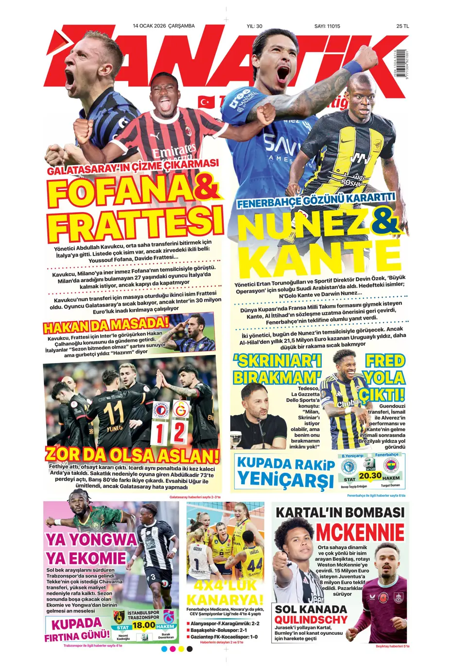"N'Golo Kante Fenerbahçe'de" | Sporun manşetleri - 35