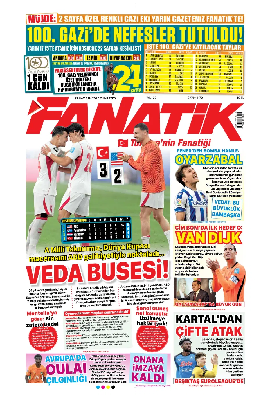 "Fenerbahçe'den bomba hamle: Oyarzabal" | Sporun manşetleri - 28