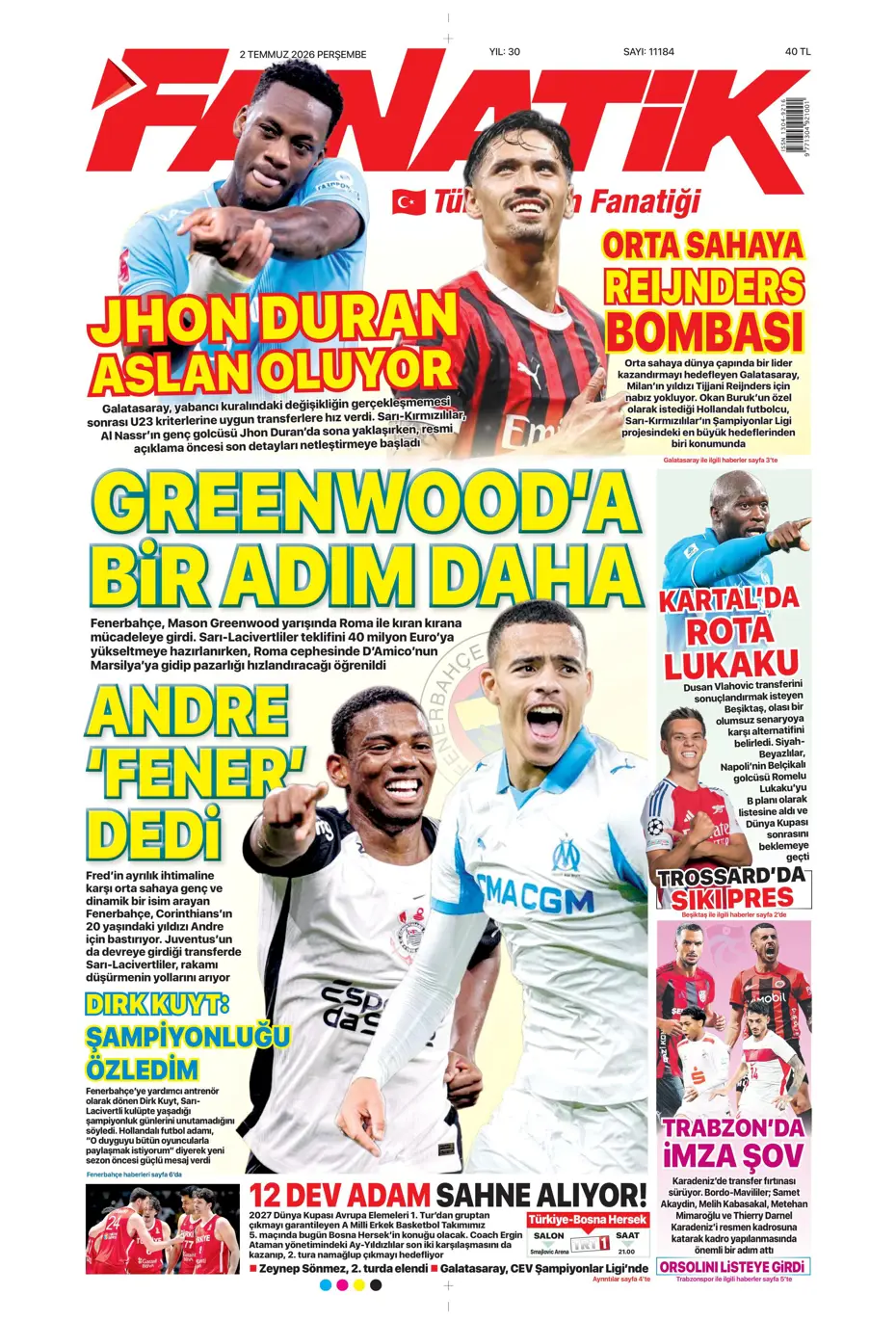 Fenerbahçe'den şok Malang Sarr kararı! Anlaşma sağlanmışken yüz çevrildi | Sporun manşetleri - 26 Fenerbahçe'den şok Malang Sarr kararı! Anlaşma sağlanmışken yüz çevrildi | Sporun manşetleri - 26
