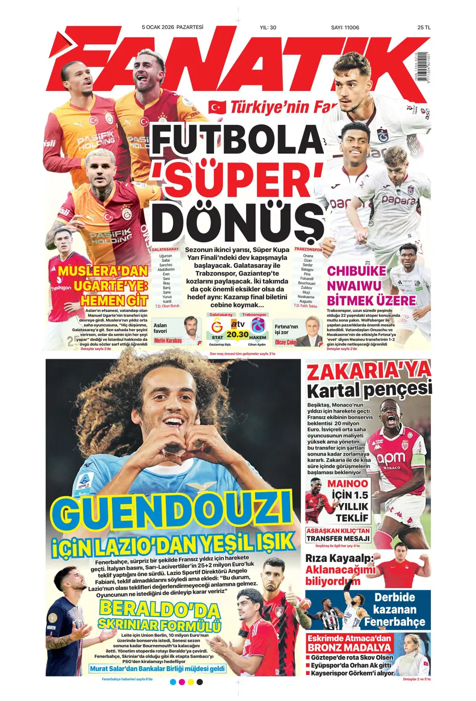 "Fenerbahçe'ye yeni yılın ilk piyangosu Sofyan Amrabat'tan" | Sporun manşetleri - 39