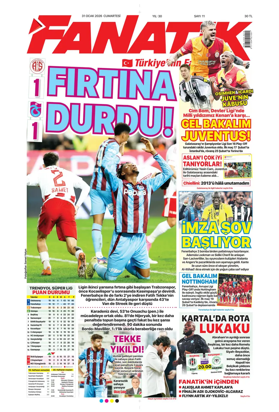 "Lookman, Fenerbahçe'de" | Sporun manşetleri - 36