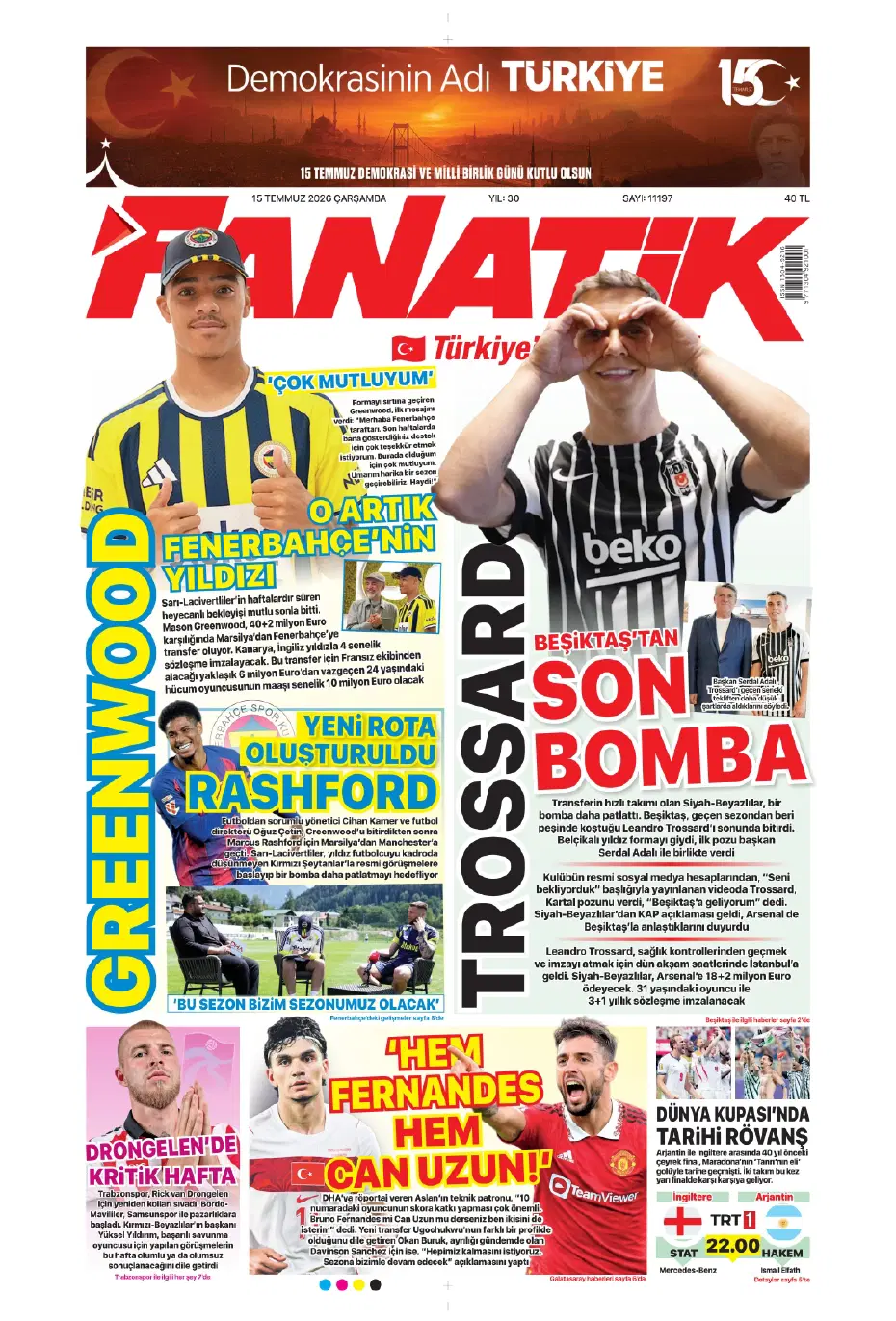 "Sıra geldi Rashford'a" | Sporun manşetleri - 24