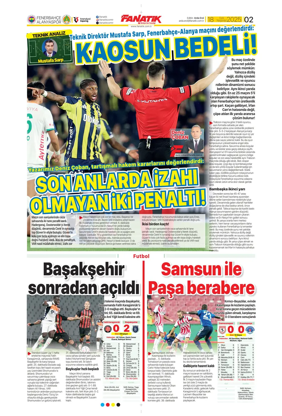 "Fenerbahçe 'Can' evinden vuruldu" | Sporun manşetleri - 22