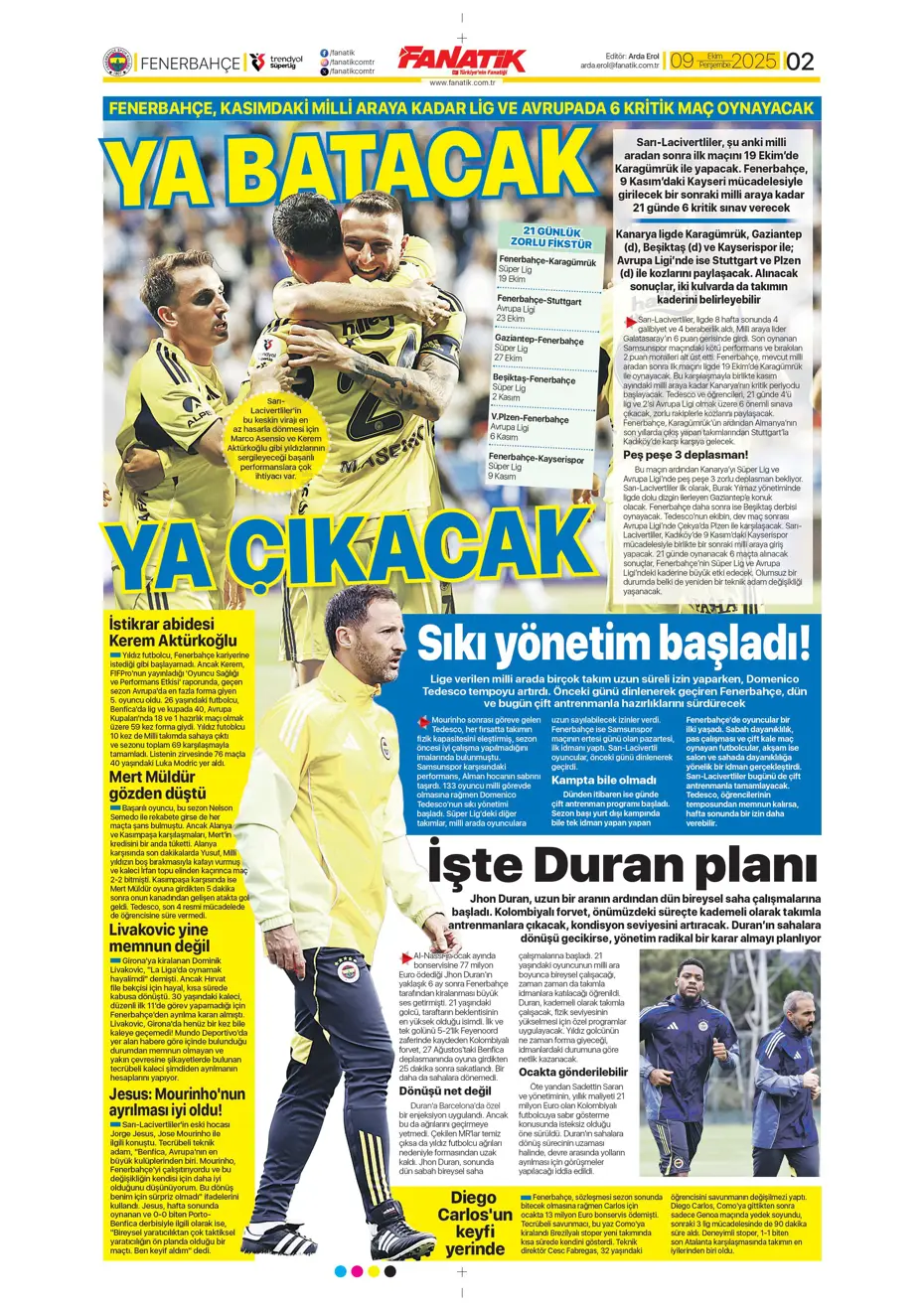 "Fenerbahçe, Tedesco'yla ilgili kararını verdi" | Sporun manşetleri - 31