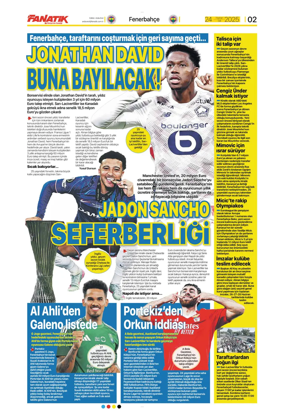 "Victor Osimhen'de son 16 gün" | Sporun manşetleri - 32