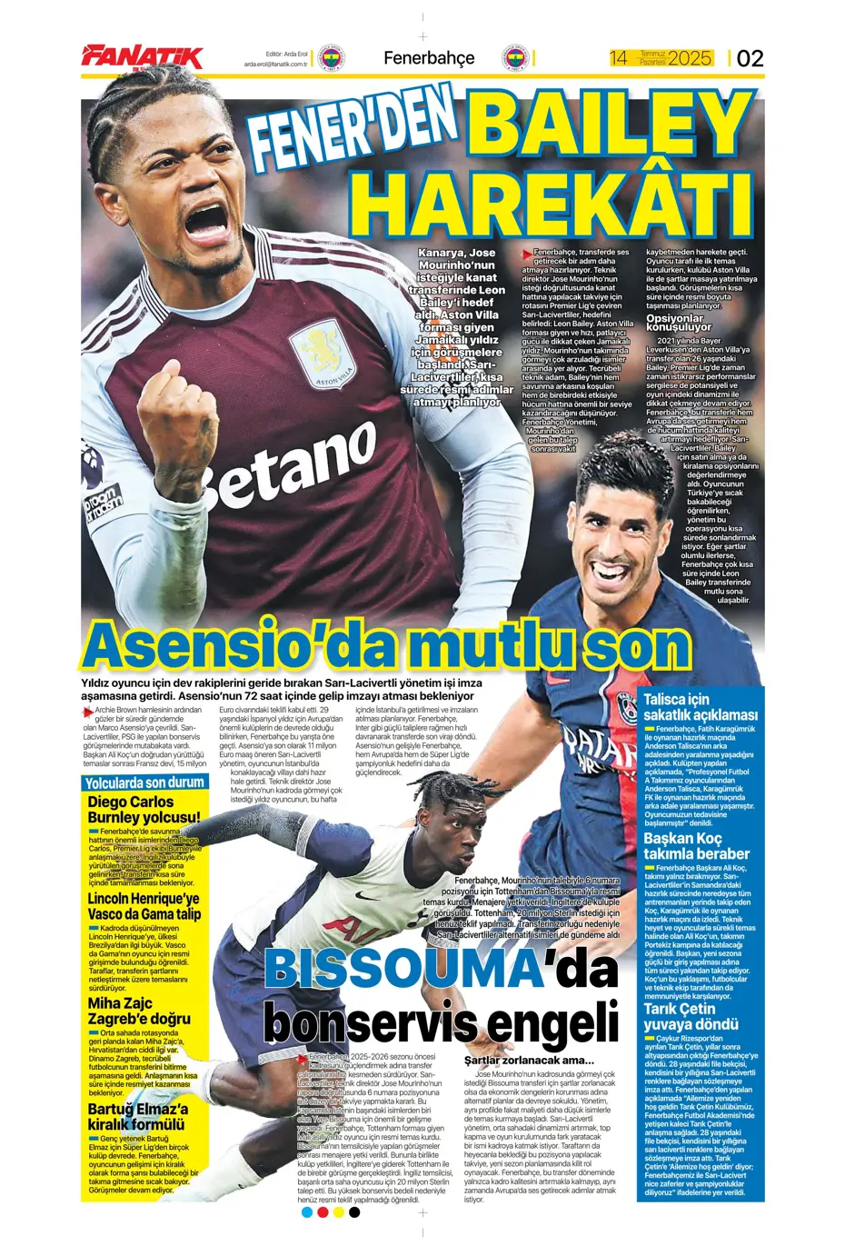 "Marco Asensio Fenerbahçe'de" | Sporun manşetleri - 29