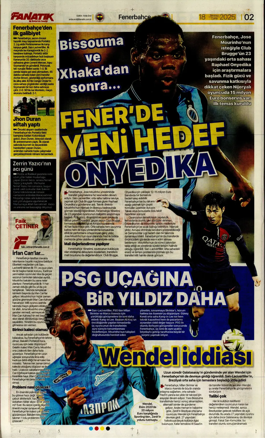 "Fenerbahçe'ye En-Nesyri piyangosu" | Sporun manşetleri - 30