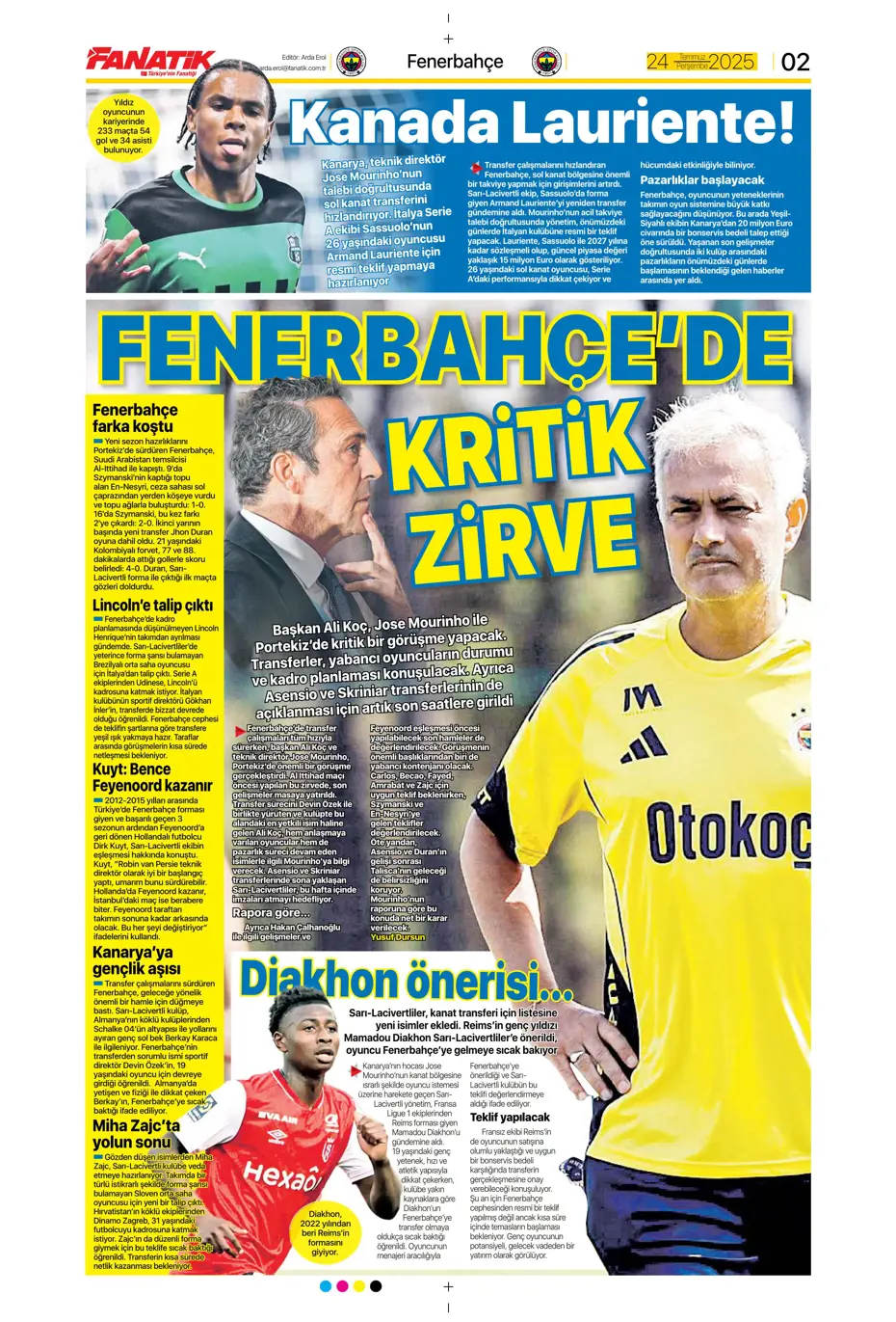 "Enzo Millot Aslan oluyor" | Sporun manşetleri - 37