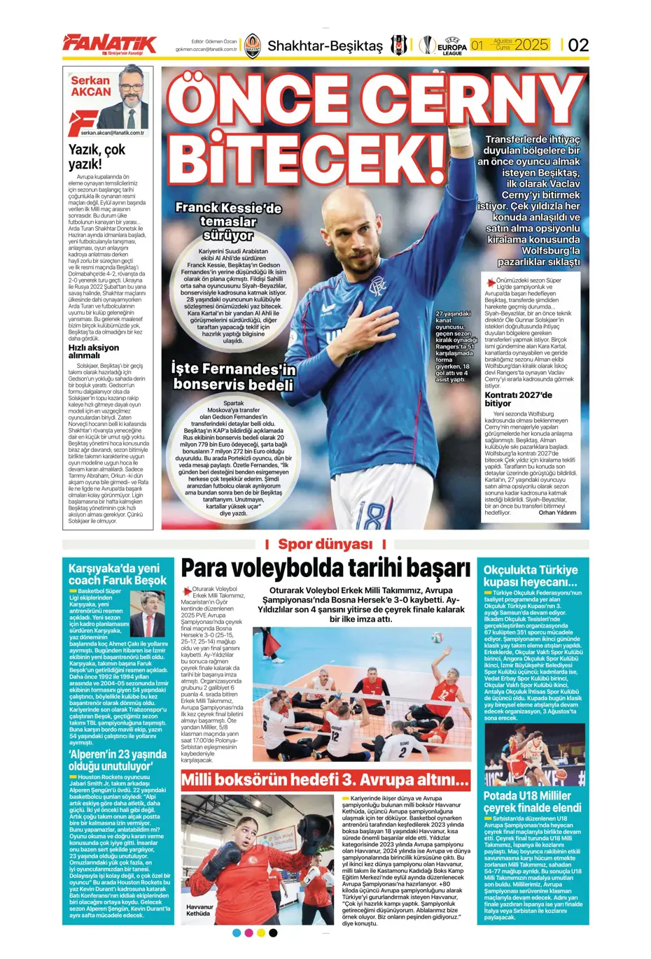 "Ederson için geri sayım" | Sporun manşetleri - 31