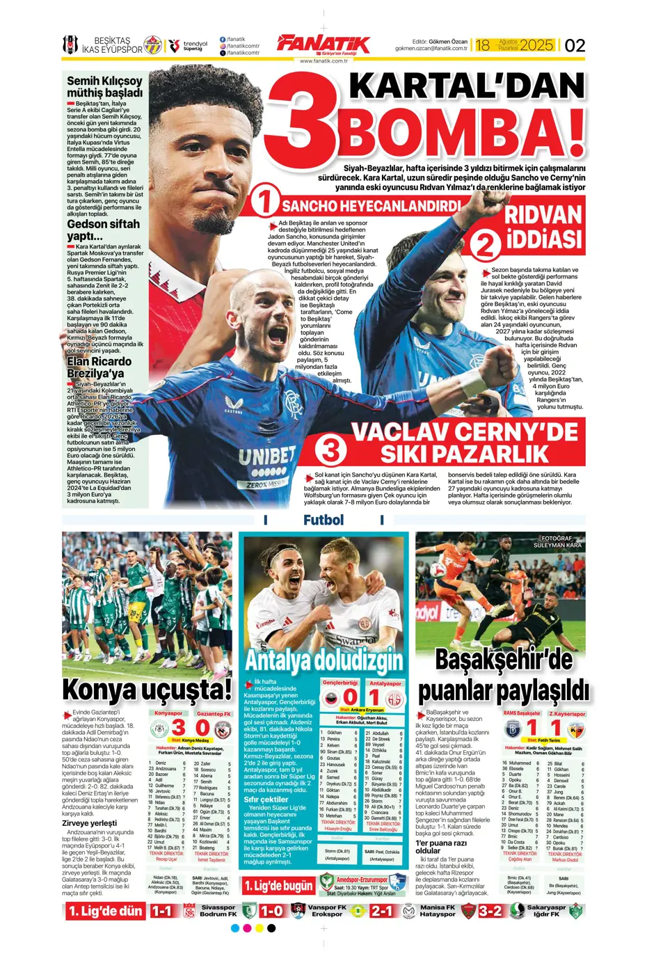"Galatasaray'dan Antony bombası" | Sporun manşetleri - 33