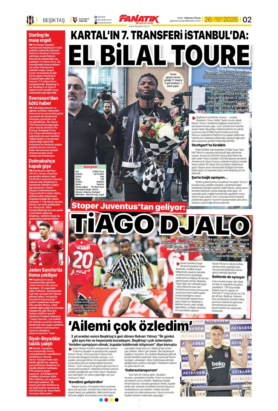 "Fenerbahçe, Zinchenko'yu bitiriyor" | Sporun manşetleri - 33