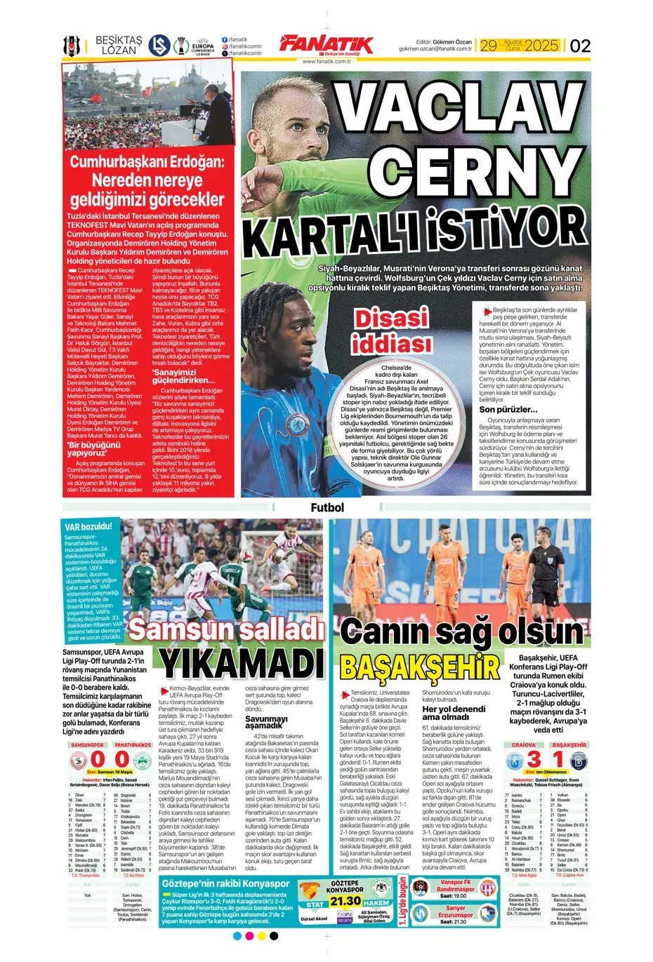 "Avrupa da gitti Solskjaer de" | Sporun manşetleri - 32