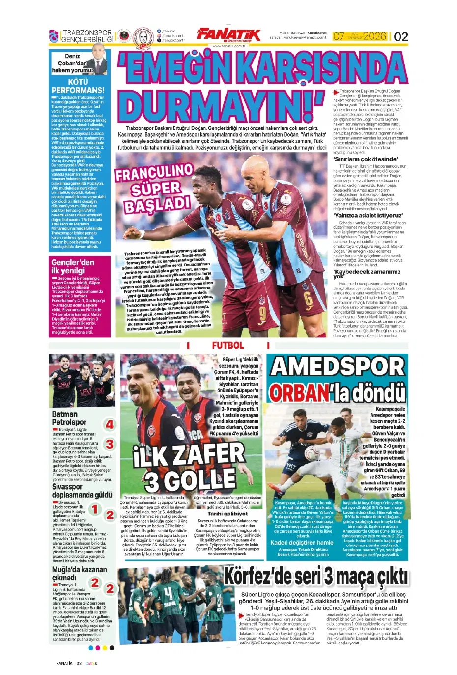"İsmail Kartal'ın kader virajı" | Sporun manşetleri - 19