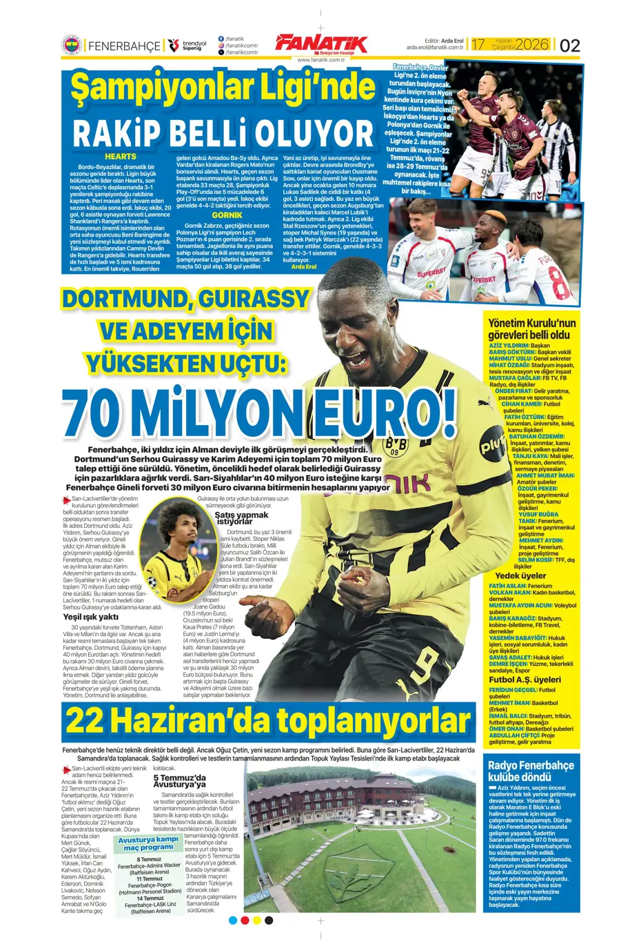 Fenerbahçe'de Oosterwolde dışında 3 ayrılık daha | Sporun manşetleri - 21