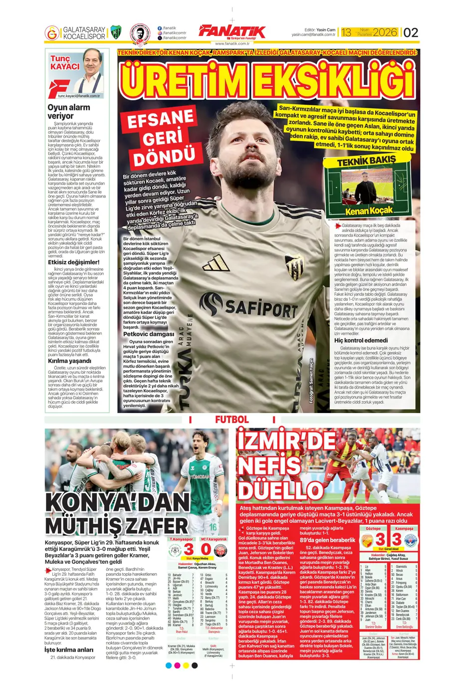 "Aslan krize girdi" | Sporun manşetleri - 31