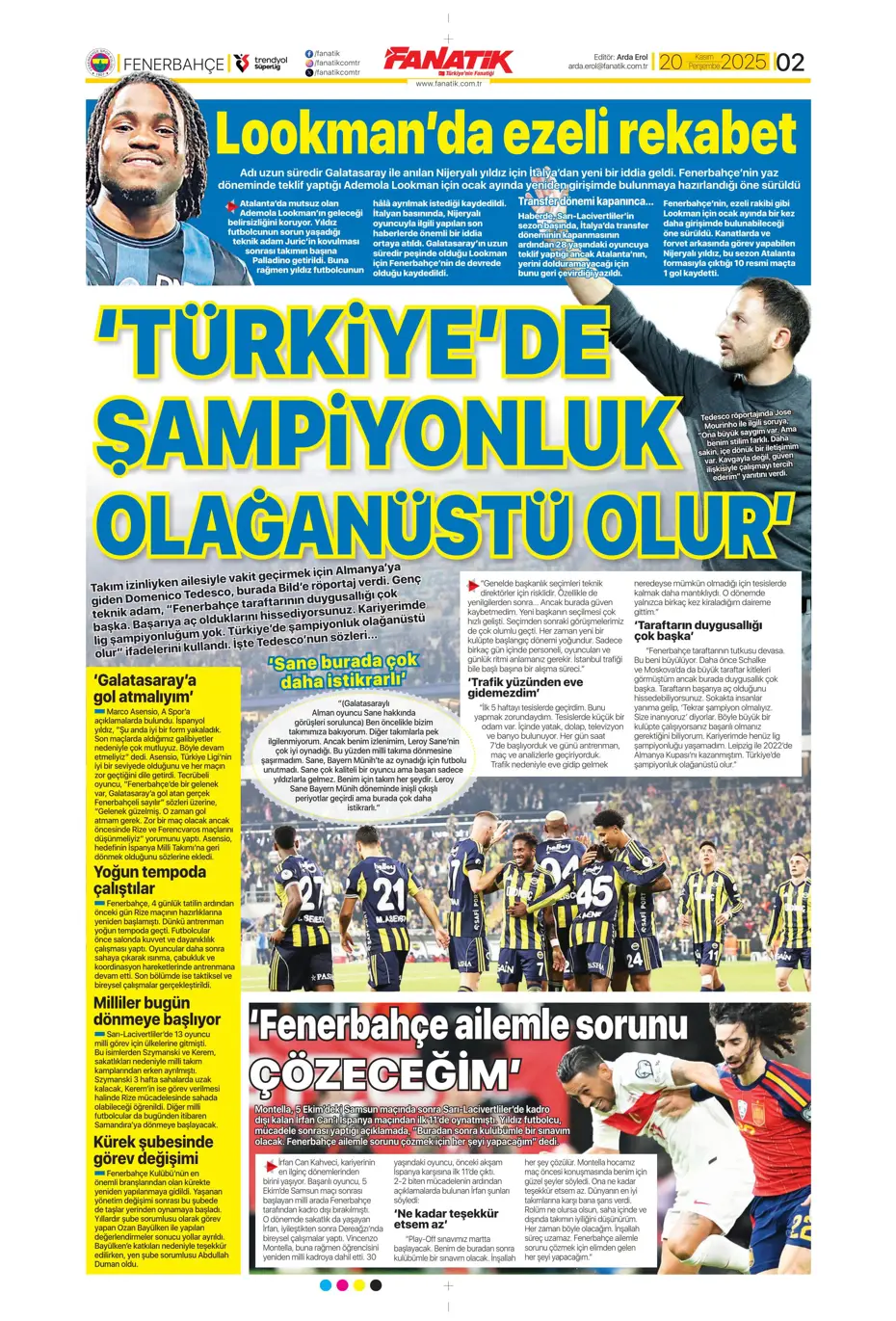 "Leao bombası" | Sporun manşetleri - 26