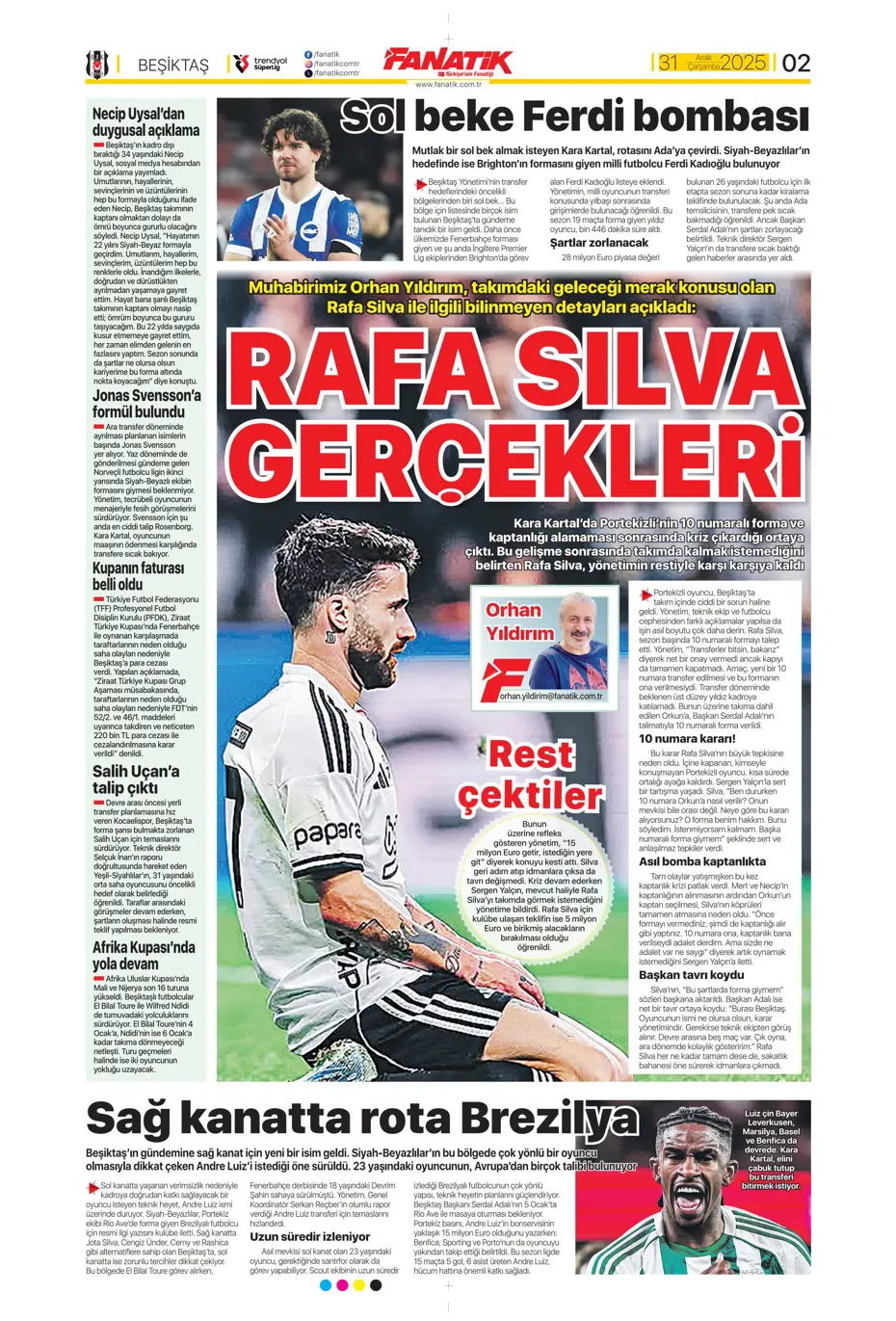 "Rafa Silva'nın yerine bomba isim geliyor" | Sporun manşetleri - 32