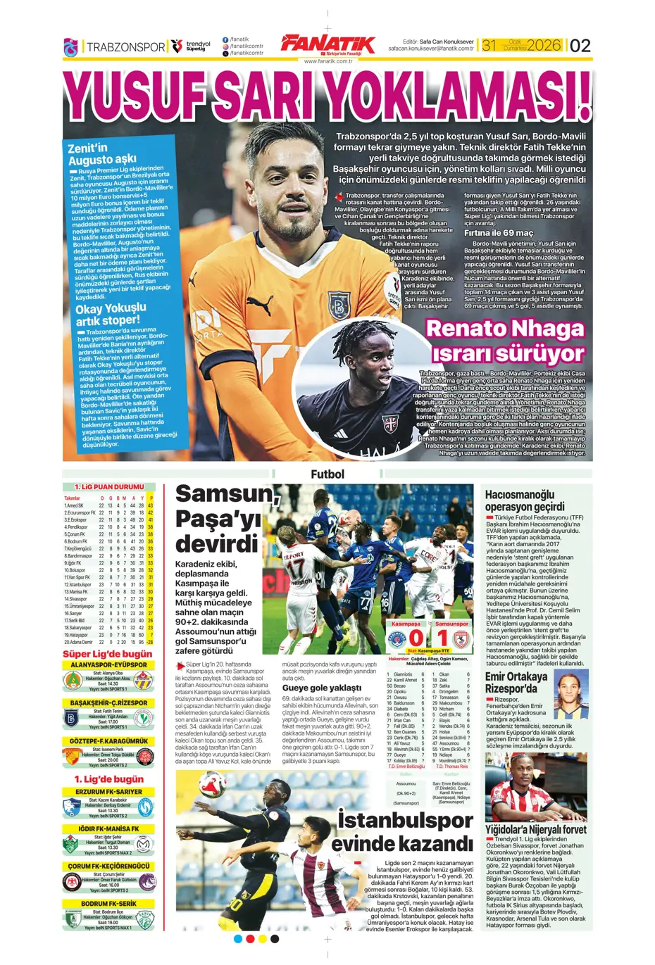 "Lookman, Fenerbahçe'de" | Sporun manşetleri - 27