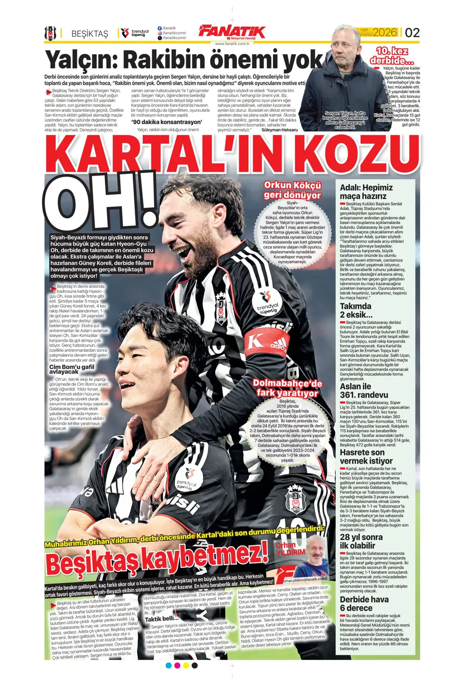 "Tedesco'ya Alman ve İtalyan markajı" | Sporun manşetleri - 32