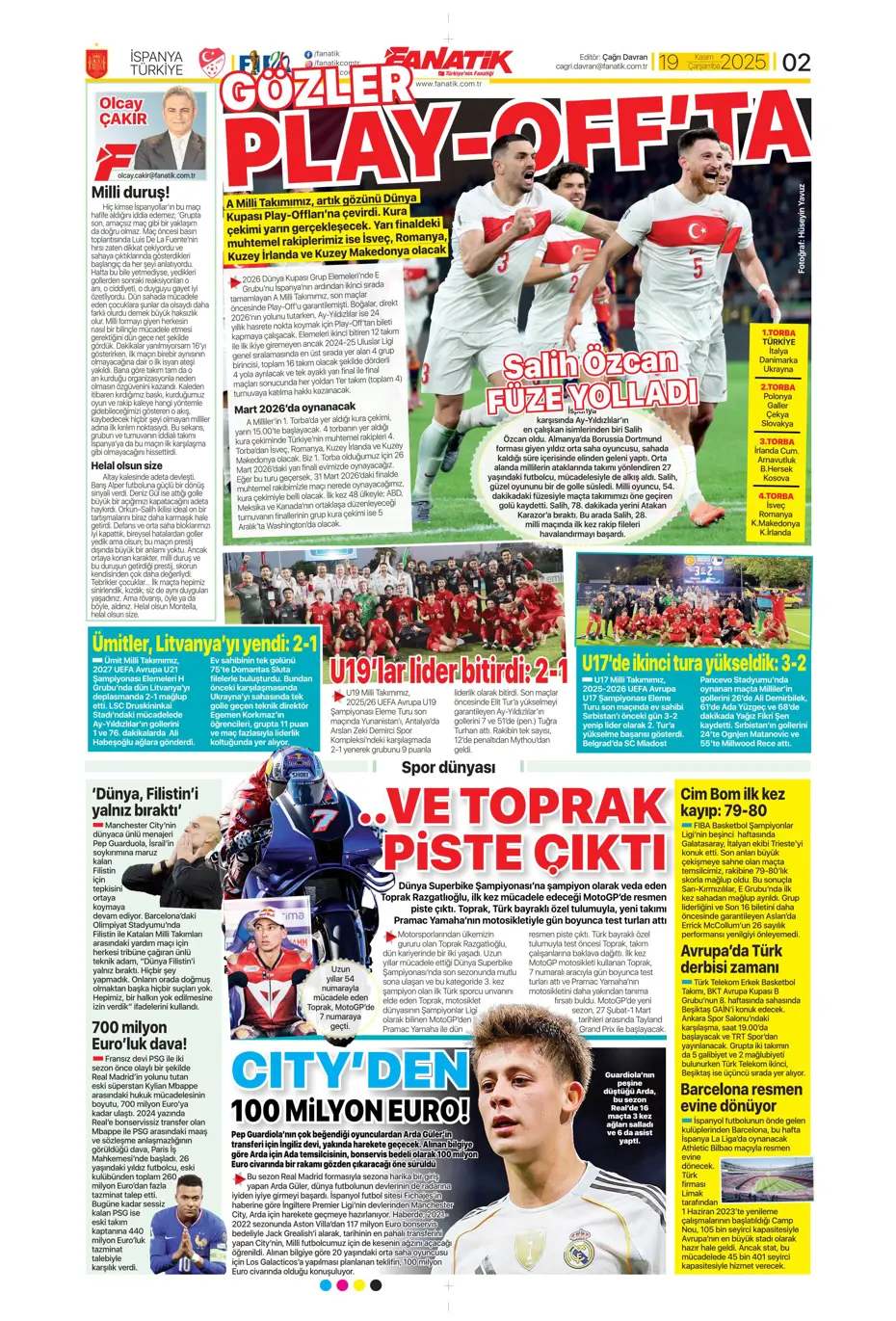 "Bizim Çocuklar Boğa'yı şişledi" | Sporun manşetleri - 30