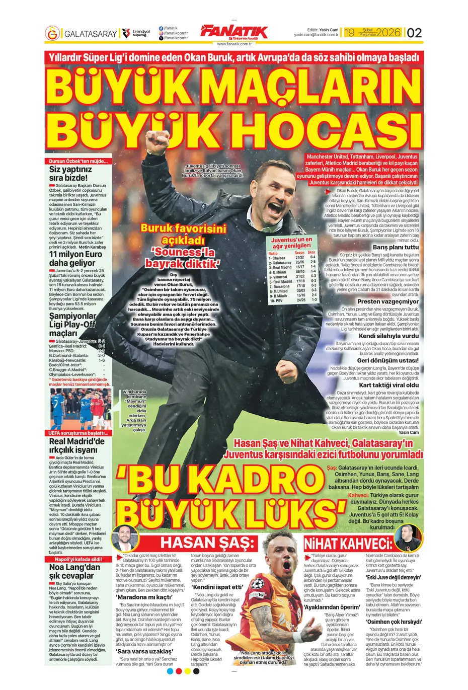 "Napoli'den Galatasaray'a Noa Lang için görülmemiş jest" | Sporun manşetleri - 27